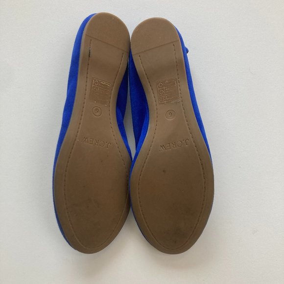 J CREW Cece Ballet flats Suede Shoes size 6 Cobalt Blue - Picture 6 of 6